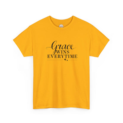 Grace Wins Every Time Tee — Inspirational Christian Graphic T-Shirt