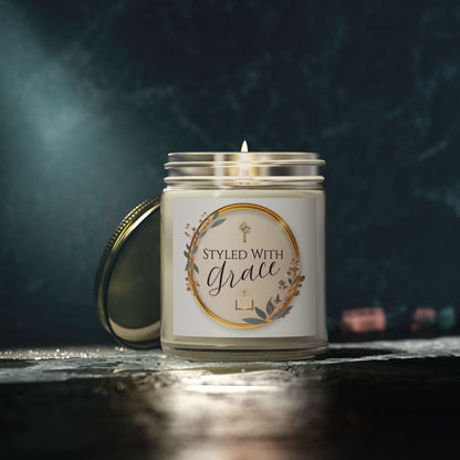 "Styled With Grace"— Coconut Apricot Soy Candle 4oz & 9oz