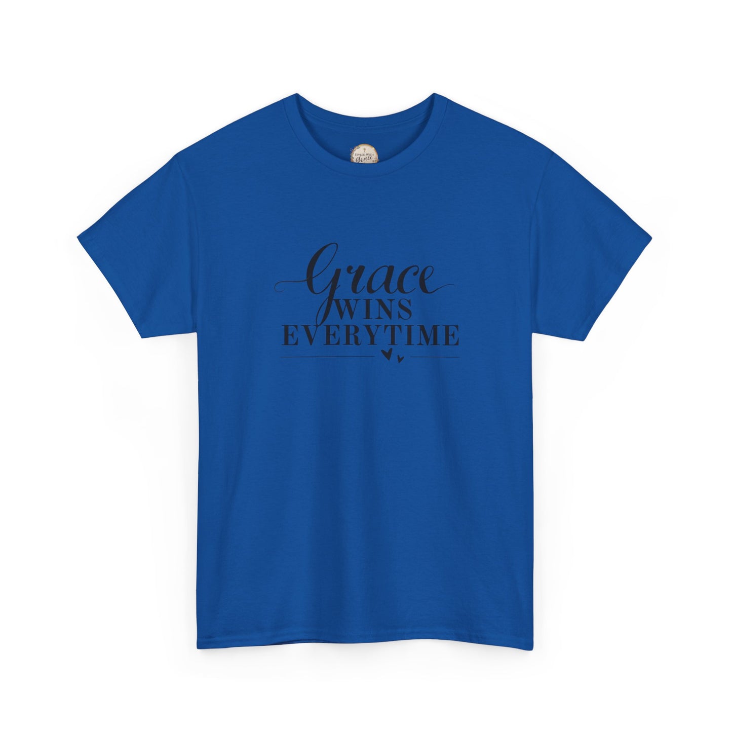 Grace Wins Every Time Tee — Inspirational Christian Graphic T-Shirt