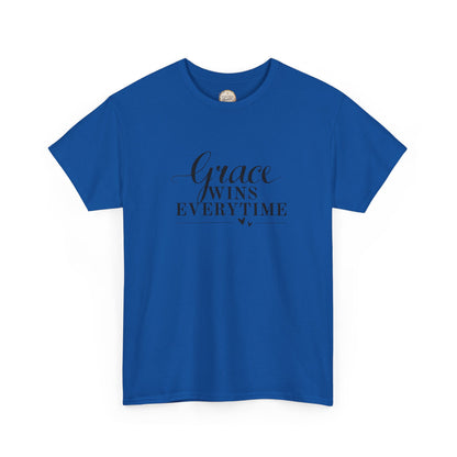 Grace Wins Every Time Tee — Inspirational Christian Graphic T-Shirt