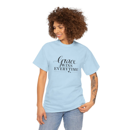 Grace Wins Every Time Tee — Inspirational Christian Graphic T-Shirt