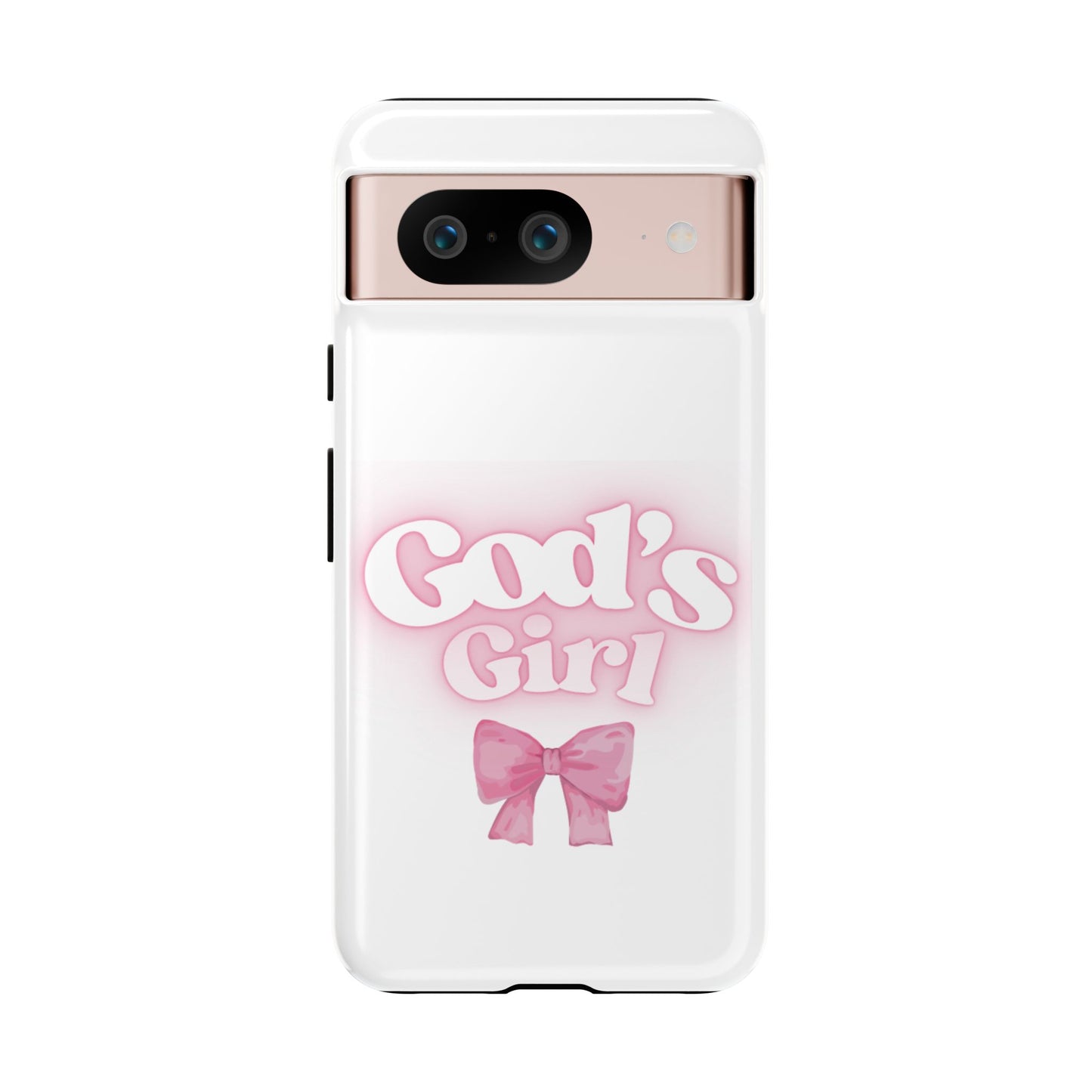 God's Girl Cute Phone Case, Pink Bow Case, Faith-Based Gifts, Christian Accessories, Birthday Present, Inspirational Jewelry