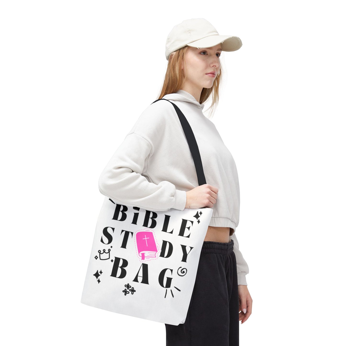 Bible Study Tote Bag - Stylish All-Over Print for Women's Spiritual Journey