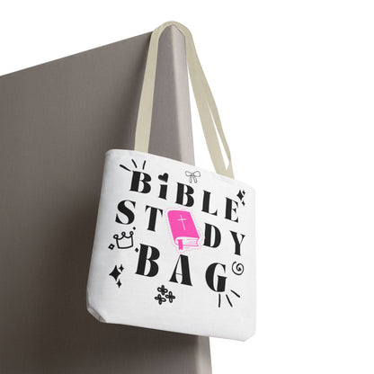 Bible Study Tote Bag - Stylish All-Over Print for Women's Spiritual Journey