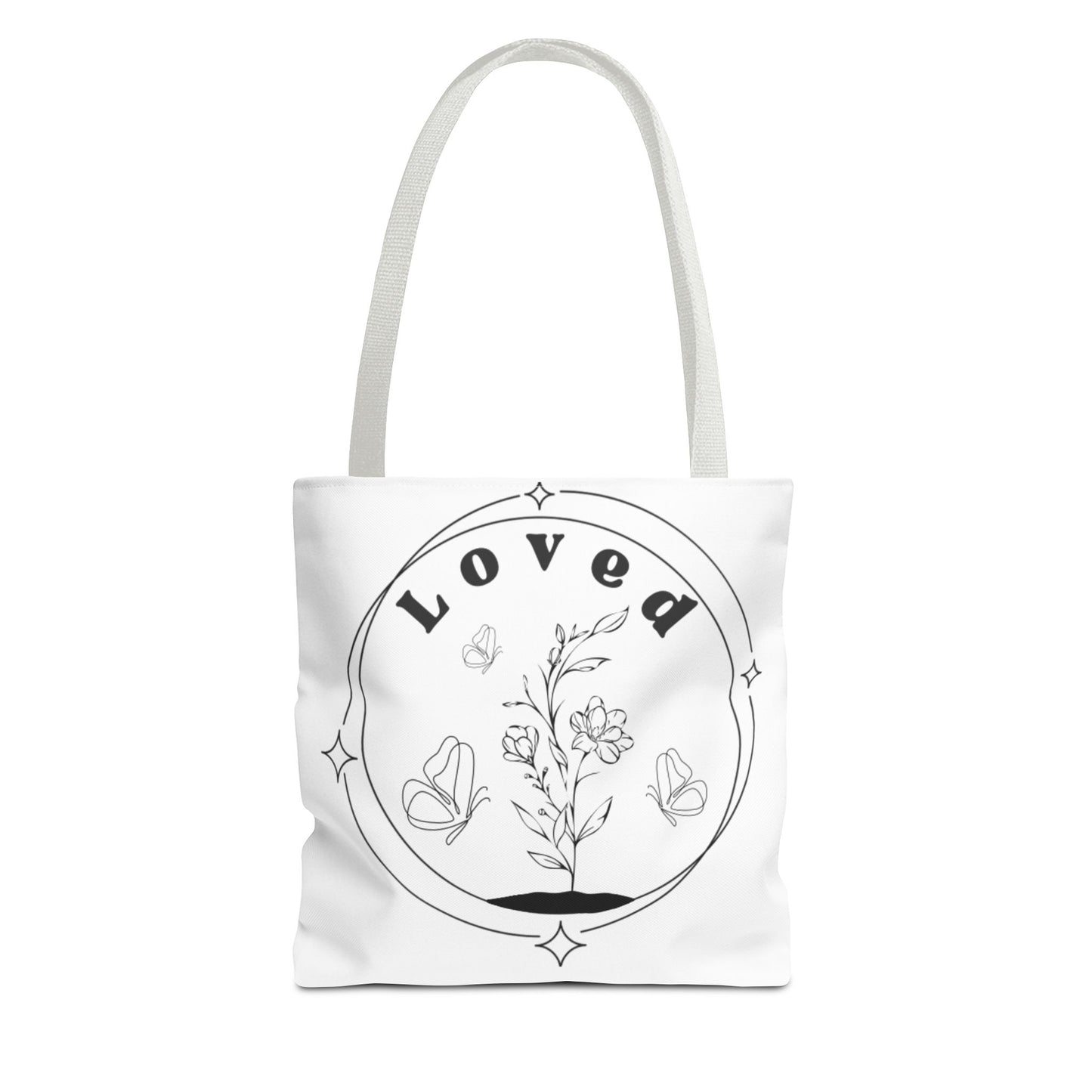 Loved Tote Bag - Stylish All-Over Print for Women's Spiritual Journey