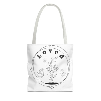 Loved Tote Bag - Stylish All-Over Print for Women's Spiritual Journey