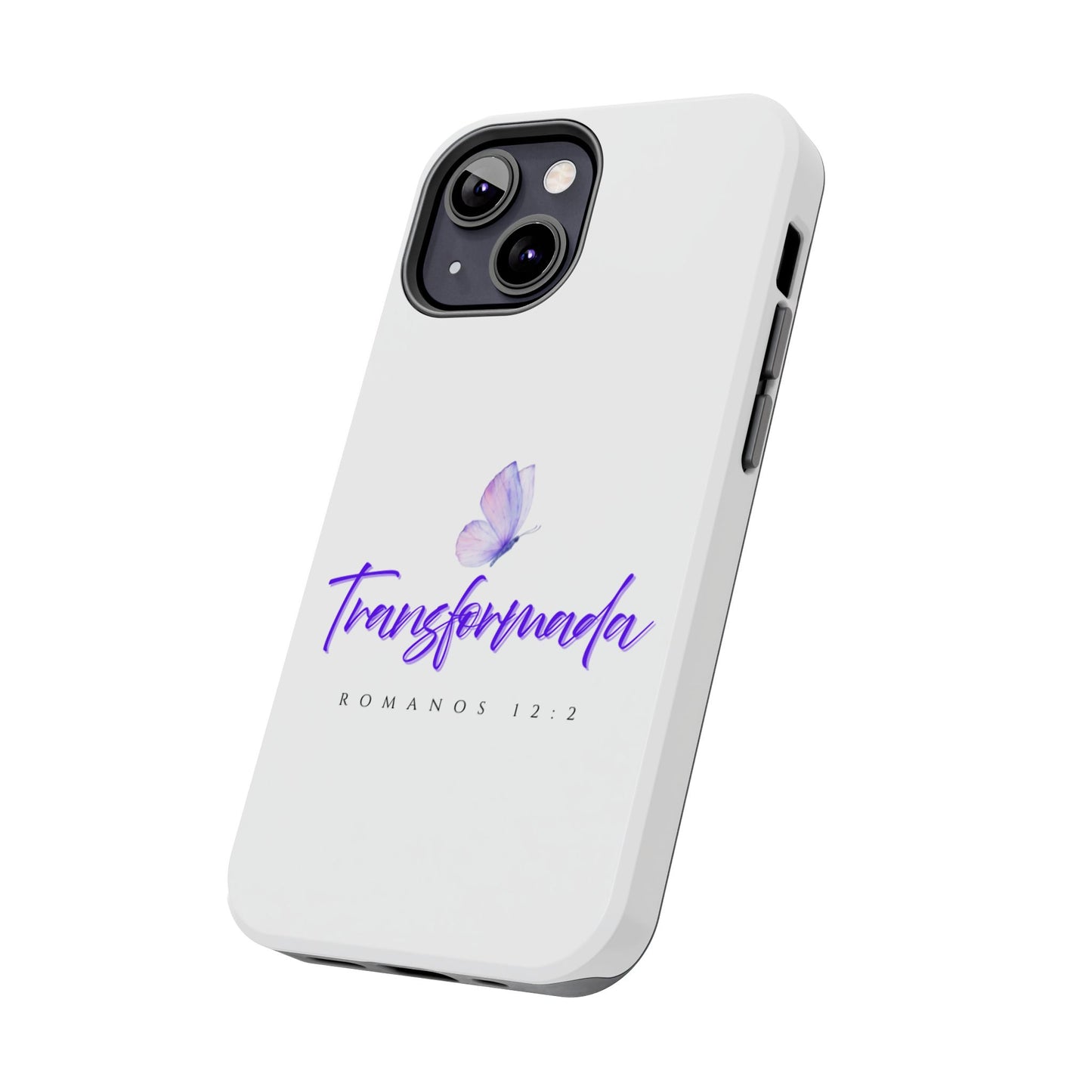 Transformada Phone Case, Inspirational Gift, Scripture Cases, Christian Accessories, Floral Design, Unique Phone Protection