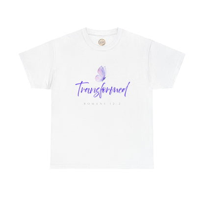 Transformed Tee - Unisex Heavy Cotton Tee, Inspirational Shirt, Gift for Mindfulness, Self-Care, Positive Vibes, [...]