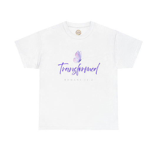 Transformed Tee - Unisex Heavy Cotton Tee, Inspirational Shirt, Gift for Mindfulness, Self-Care, Positive Vibes, [...]
