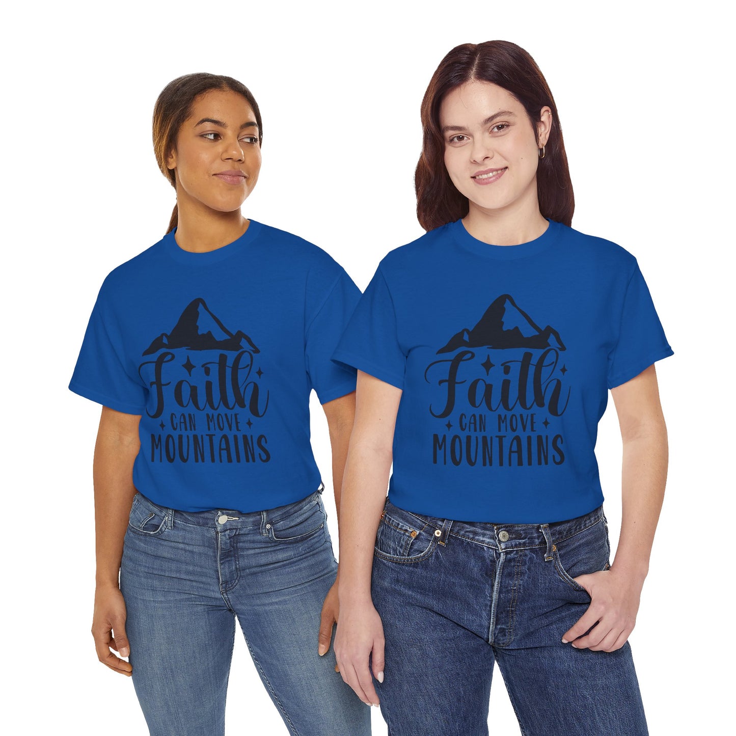 Faith Can Move Mountains - Unisex Heavy Cotton Tee