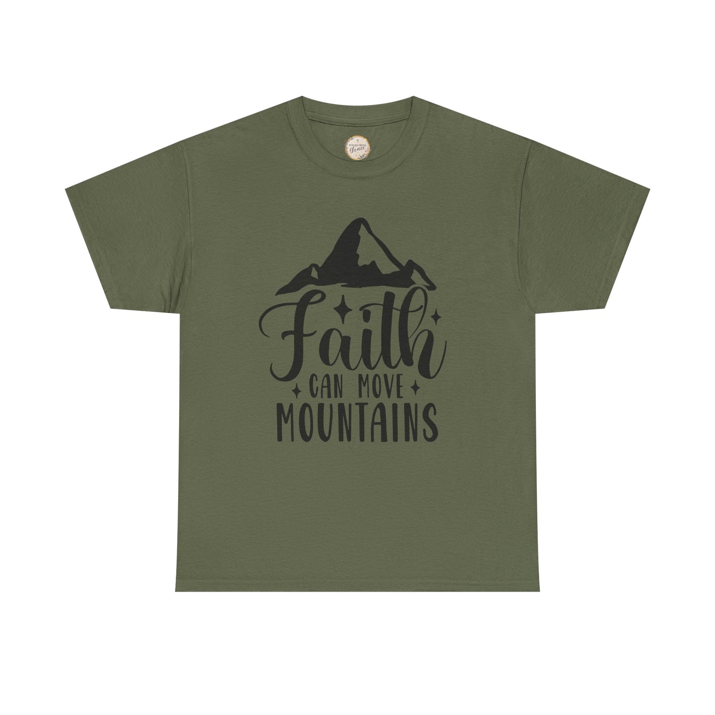 Faith Can Move Mountains - Unisex Heavy Cotton Tee