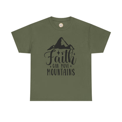 Faith Can Move Mountains - Unisex Heavy Cotton Tee