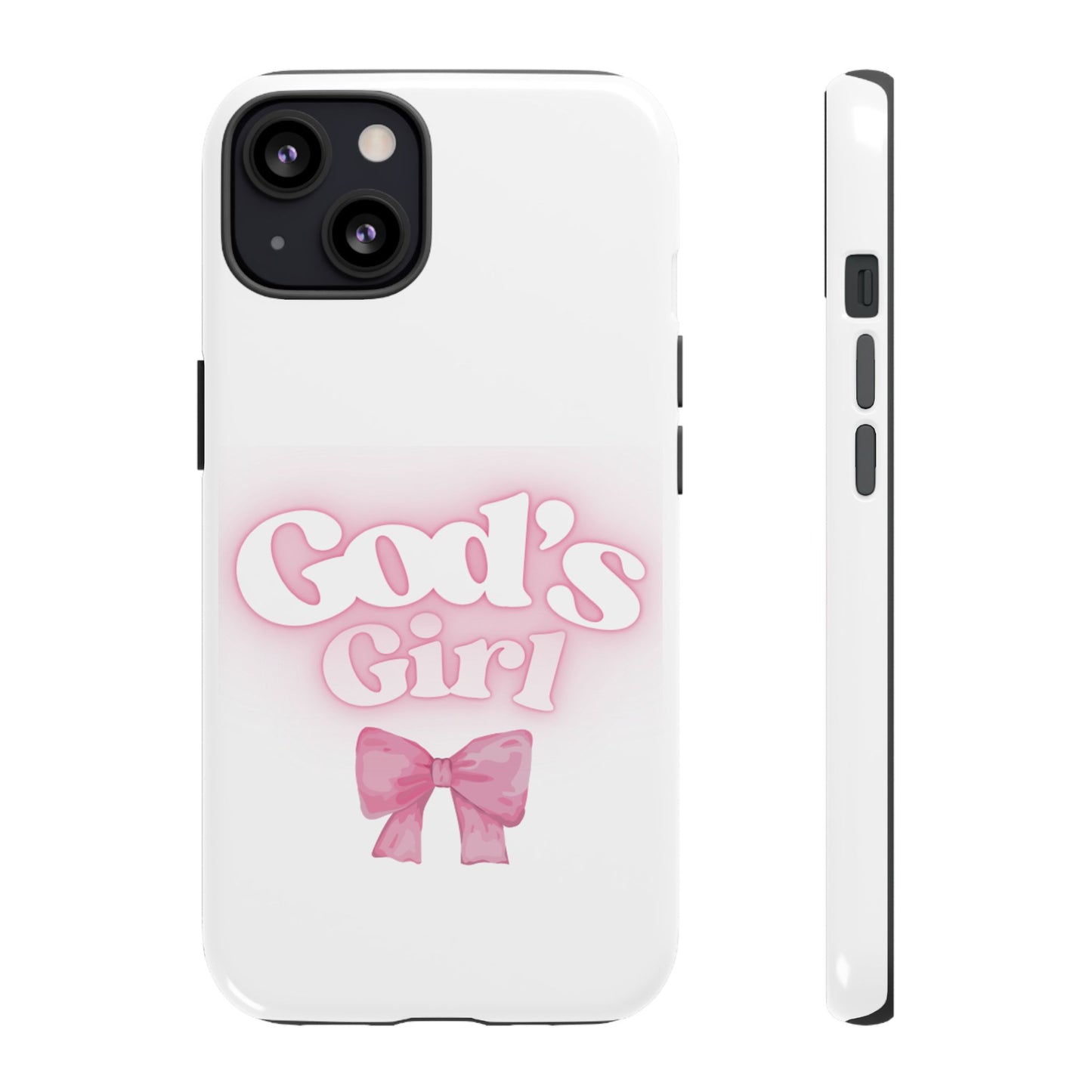 God's Girl Cute Phone Case, Pink Bow Case, Faith-Based Gifts, Christian Accessories, Birthday Present, Inspirational Jewelry
