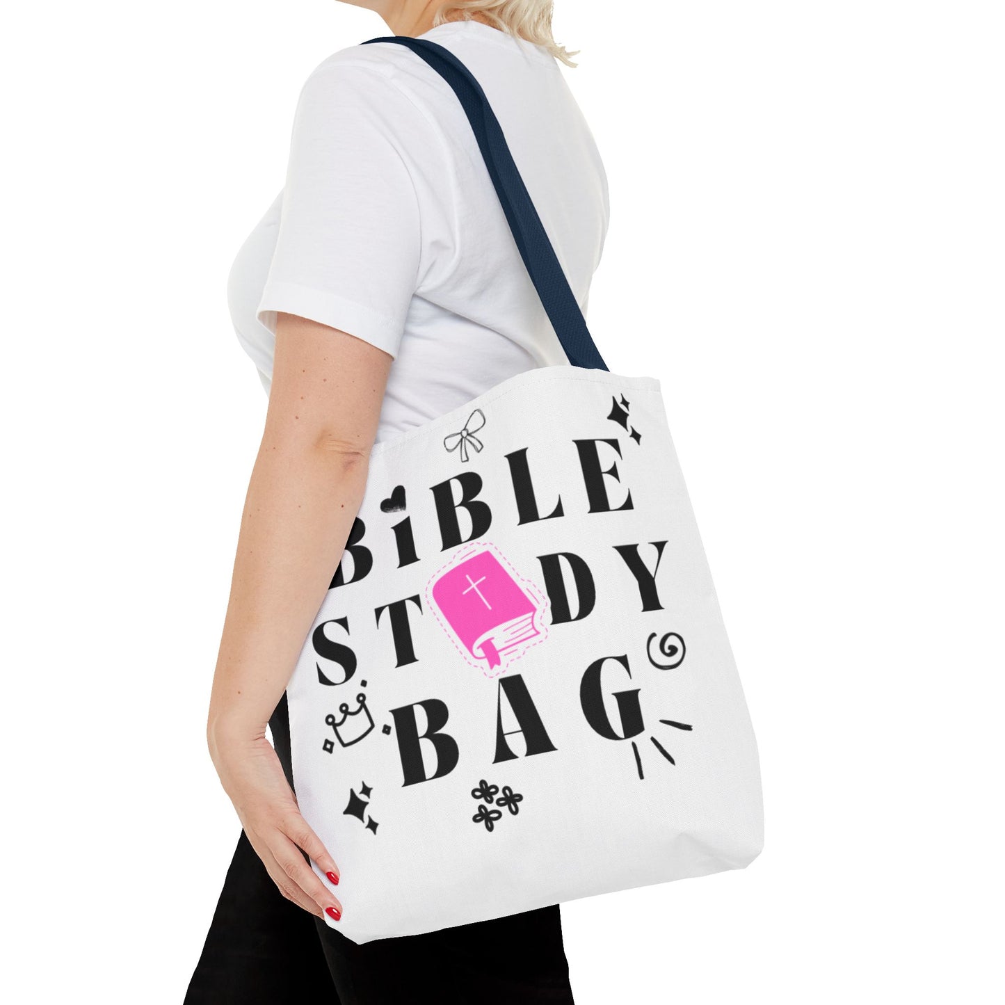 Bible Study Tote Bag - Stylish All-Over Print for Women's Spiritual Journey