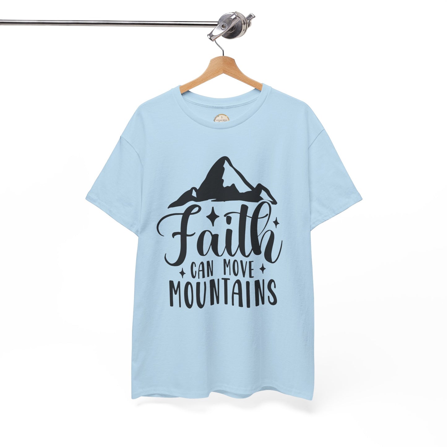 Faith Can Move Mountains - Unisex Heavy Cotton Tee