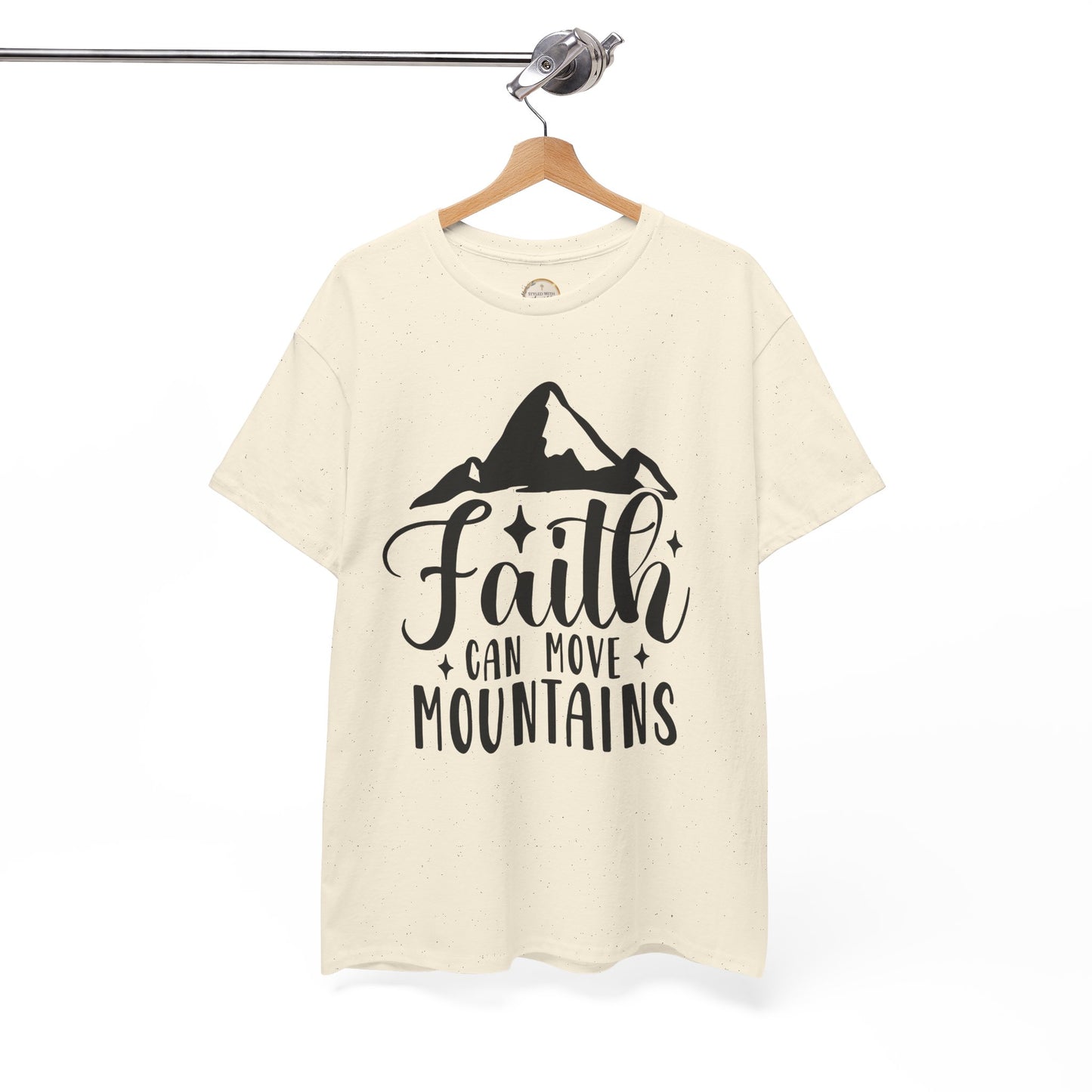 Faith Can Move Mountains - Unisex Heavy Cotton Tee