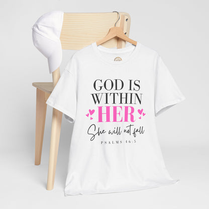 God Is Within Her Unisex Heavy Cotton Tee