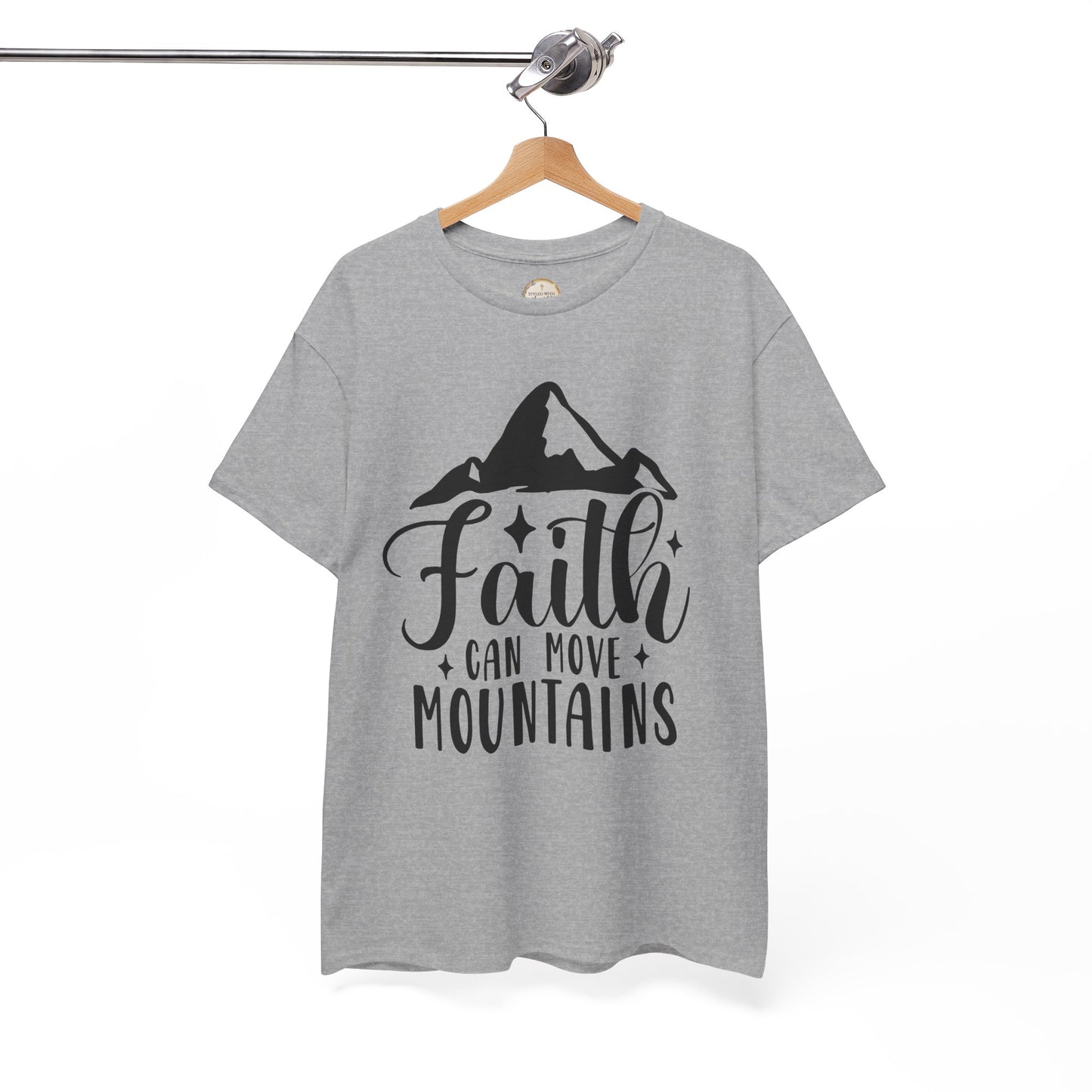 Faith Can Move Mountains - Unisex Heavy Cotton Tee