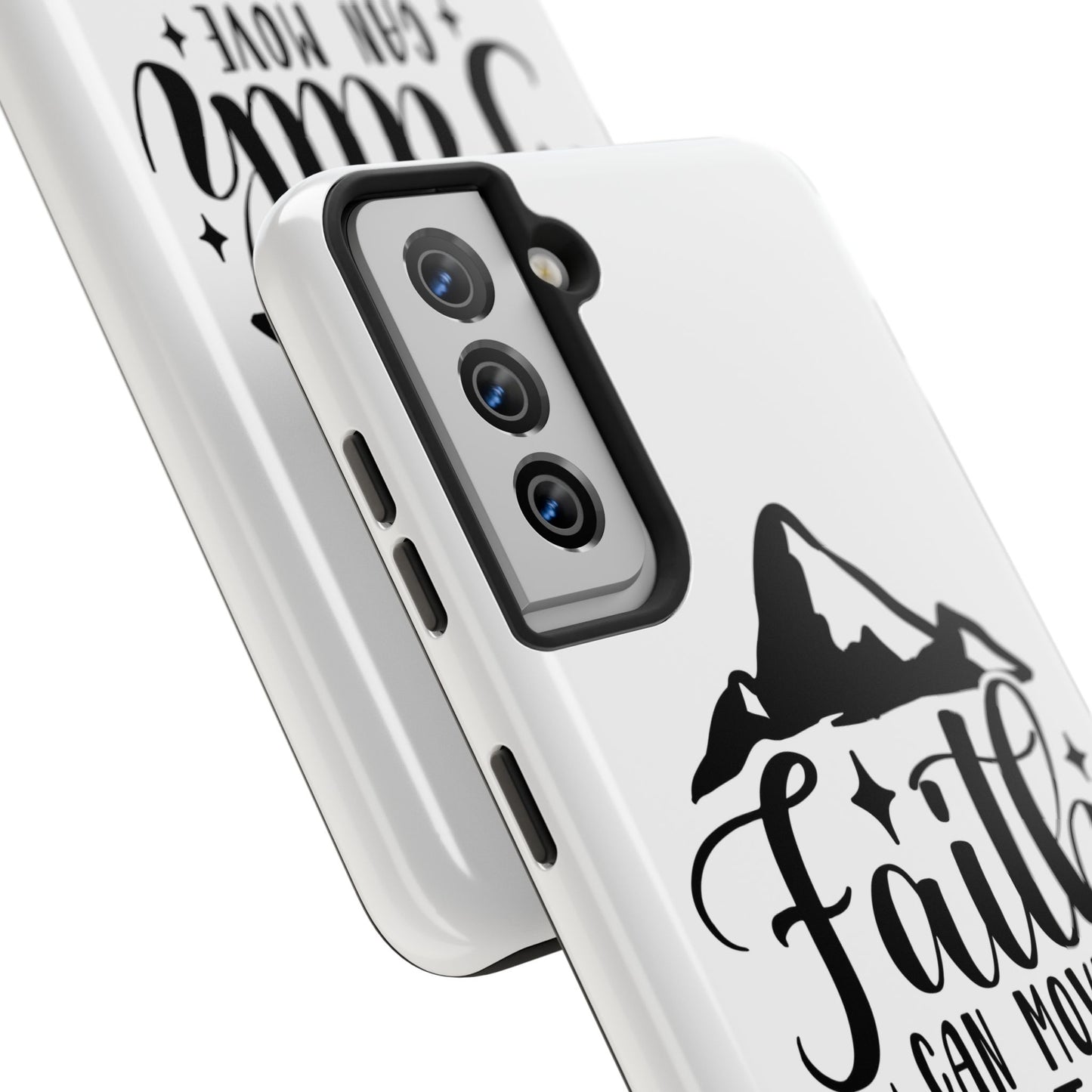 Inspirational Tough Phone Cases - 'Faith Can Move Mountains' Design