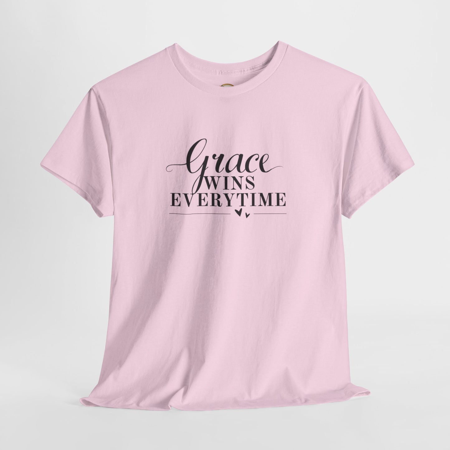 Grace Wins Every Time Tee — Inspirational Christian Graphic T-Shirt