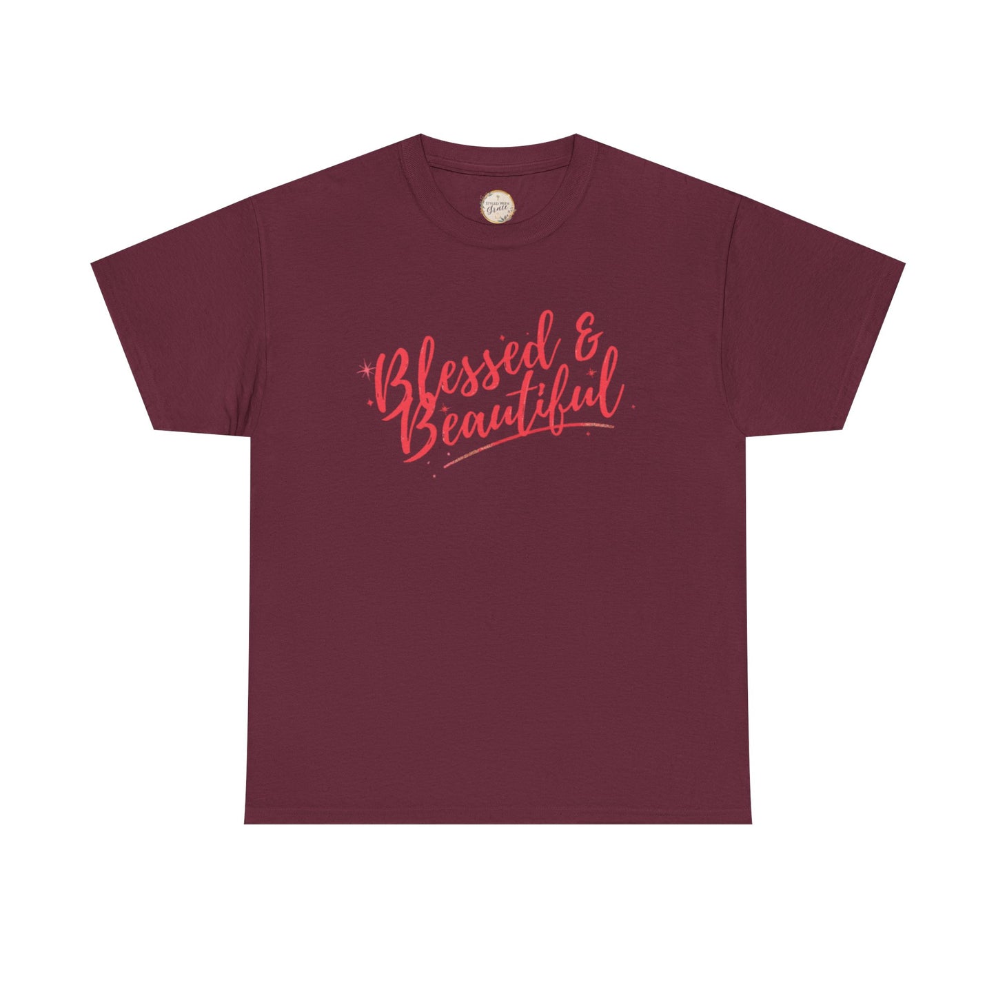 Blessed & Beautiful Unisex Heavy Cotton Tee - Inspirational Casual Wear