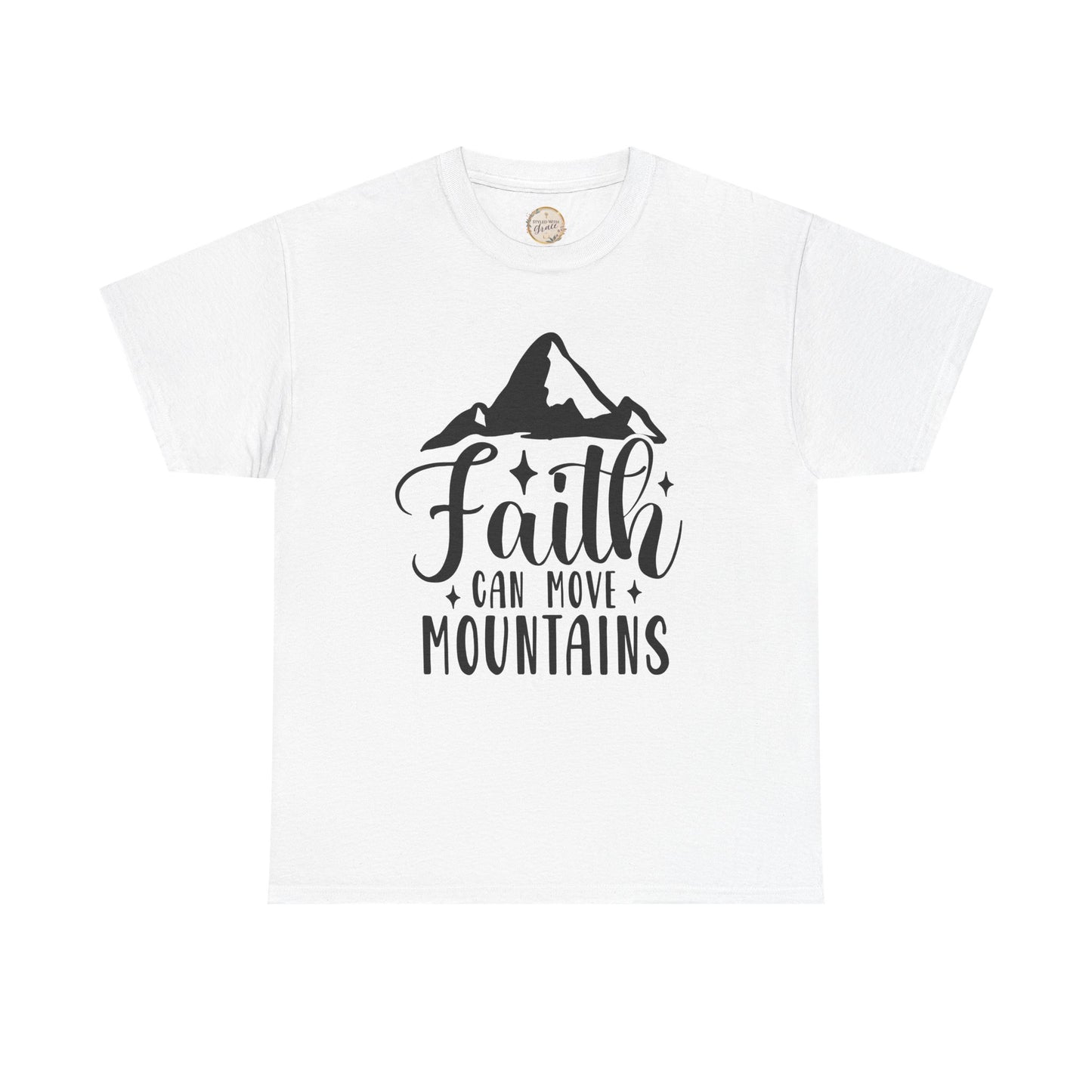 Faith Can Move Mountains - Unisex Heavy Cotton Tee