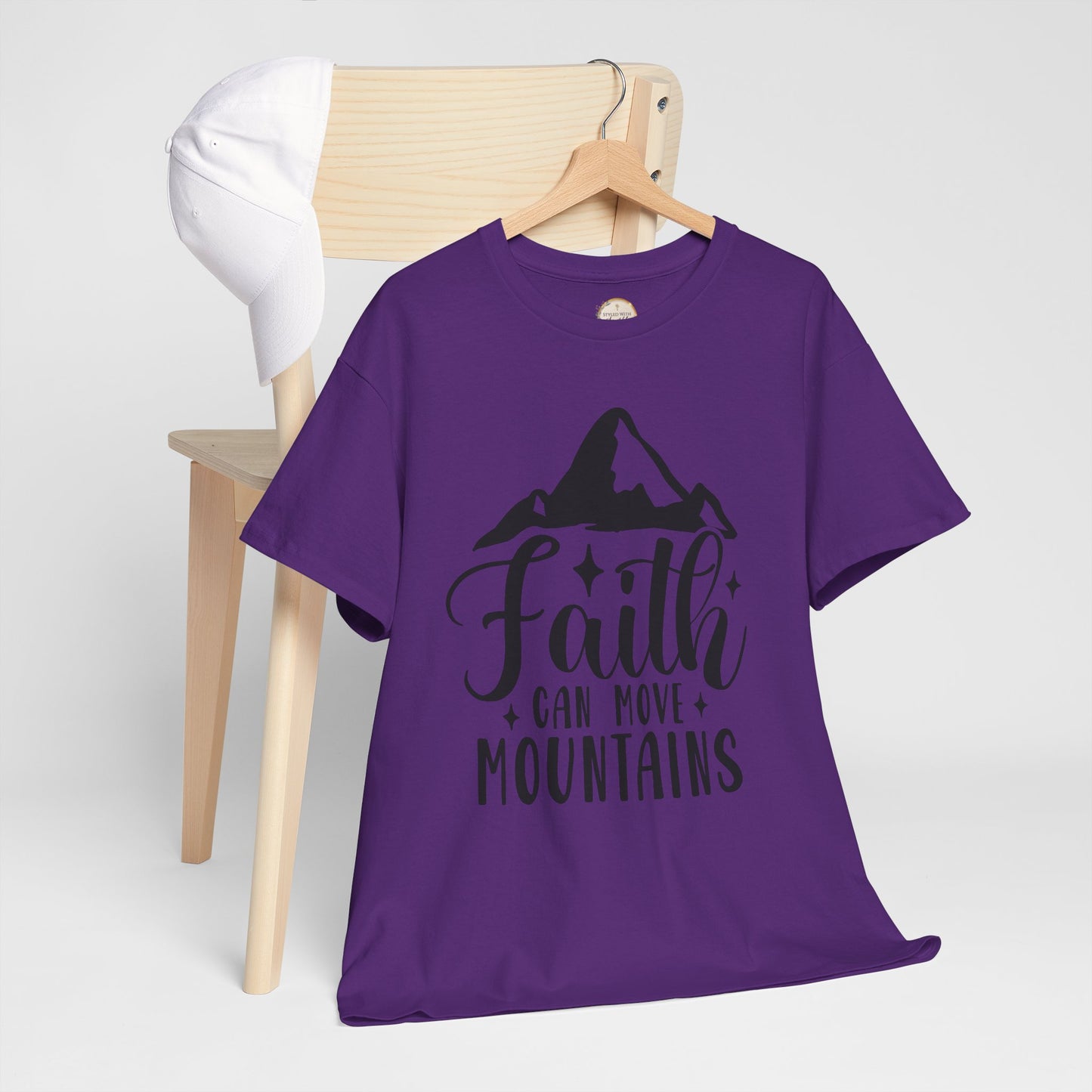 Faith Can Move Mountains - Unisex Heavy Cotton Tee