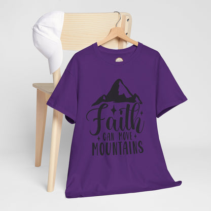 Faith Can Move Mountains - Unisex Heavy Cotton Tee