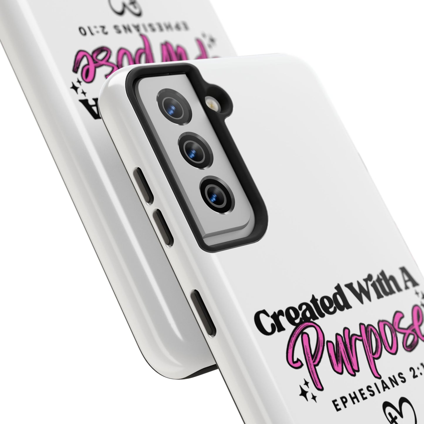 Created With A Purpose Phone Case — Ephesians 2:10 Inspirational Christian Tough Case