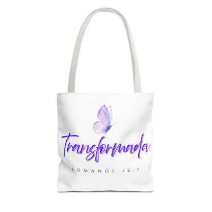 Transformada Tote Bag, Motivational Gift, Eco-Friendly Shopper, Women's Fashion, Bible Verse Accessory