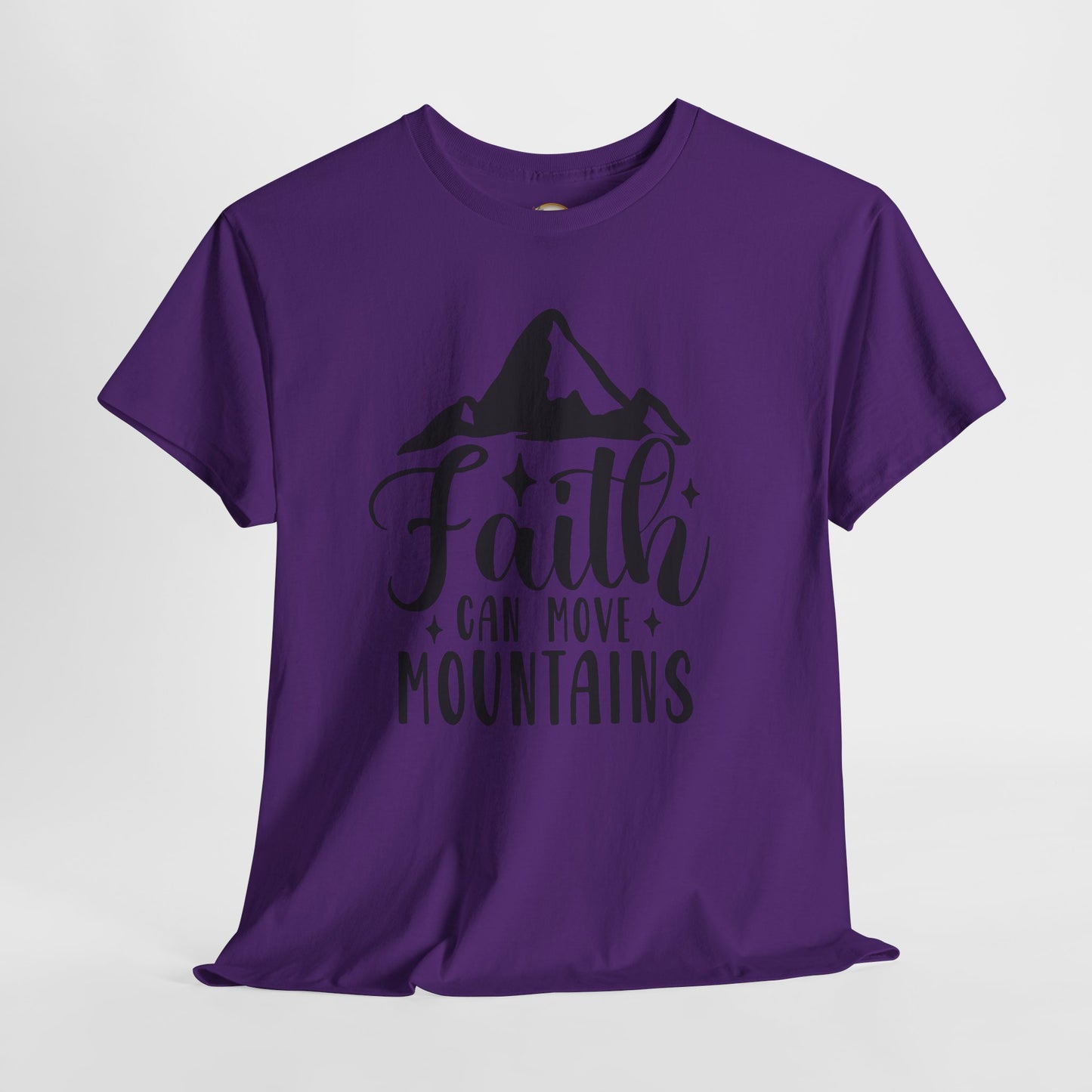 Faith Can Move Mountains - Unisex Heavy Cotton Tee