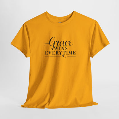 Grace Wins Every Time Tee — Inspirational Christian Graphic T-Shirt