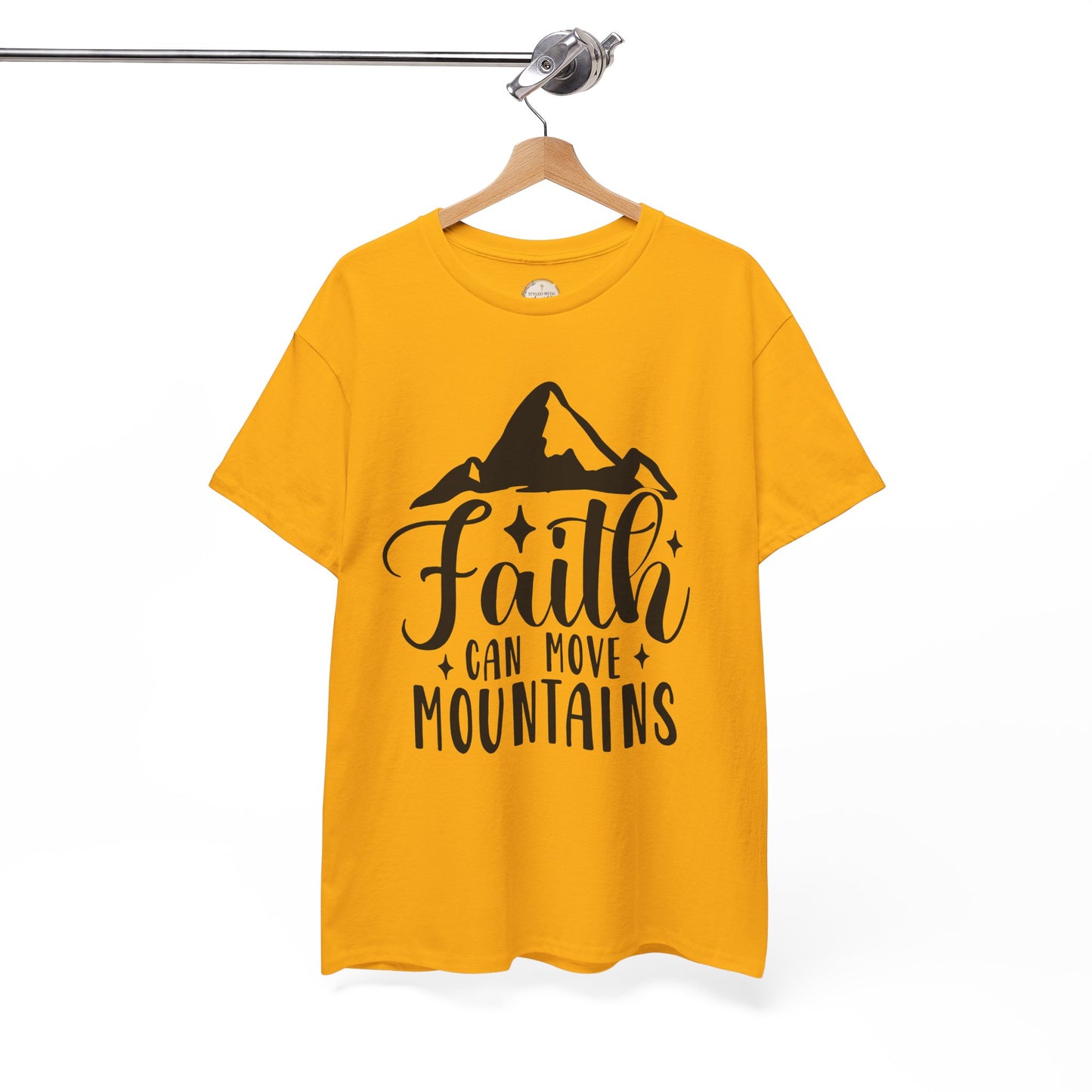 Faith Can Move Mountains - Unisex Heavy Cotton Tee