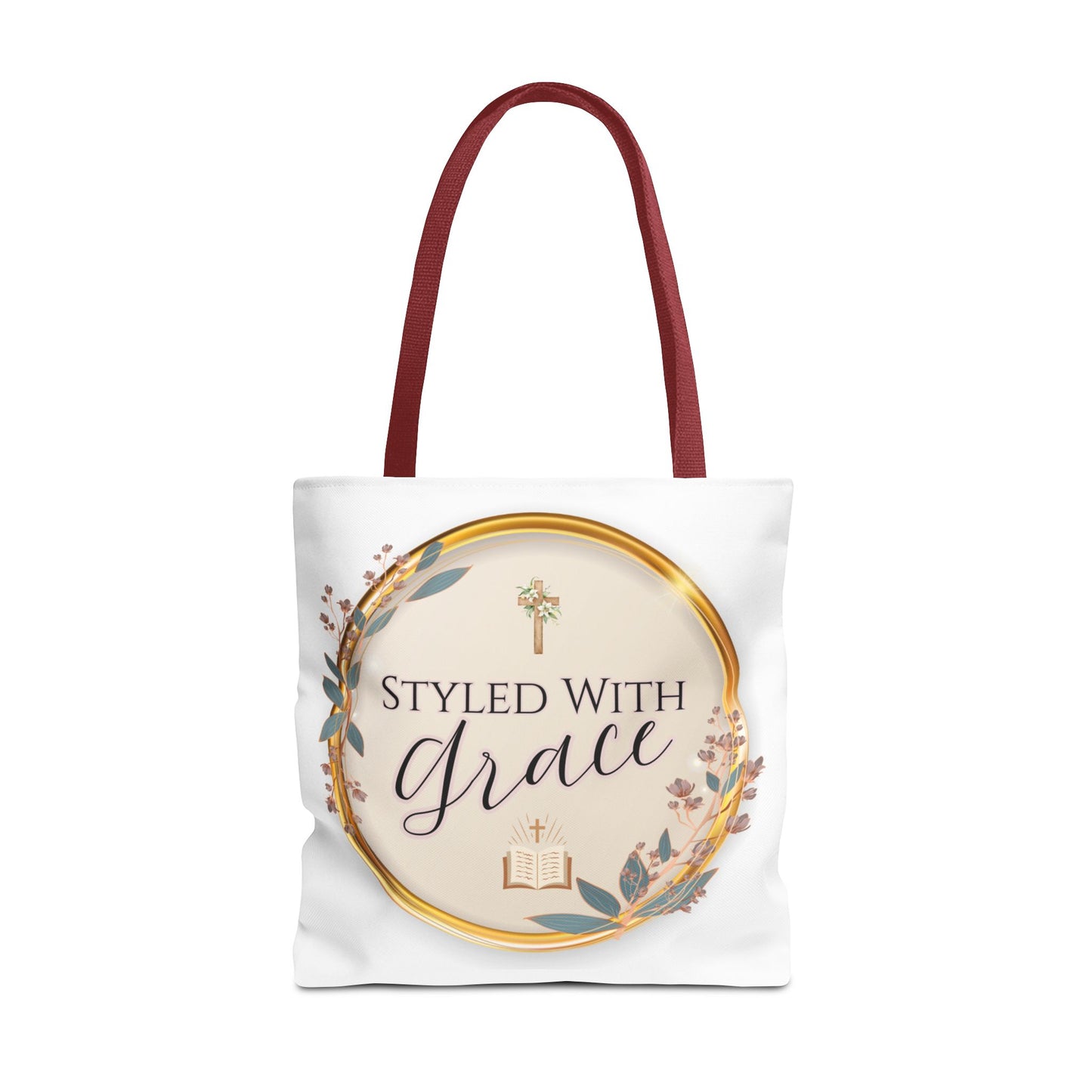 Styled With Grace | Elegant Faith-Inspired Tote Bag, Christian Gift, Inspirational Bag, Stylish Reusable Tote, Religious Accessories