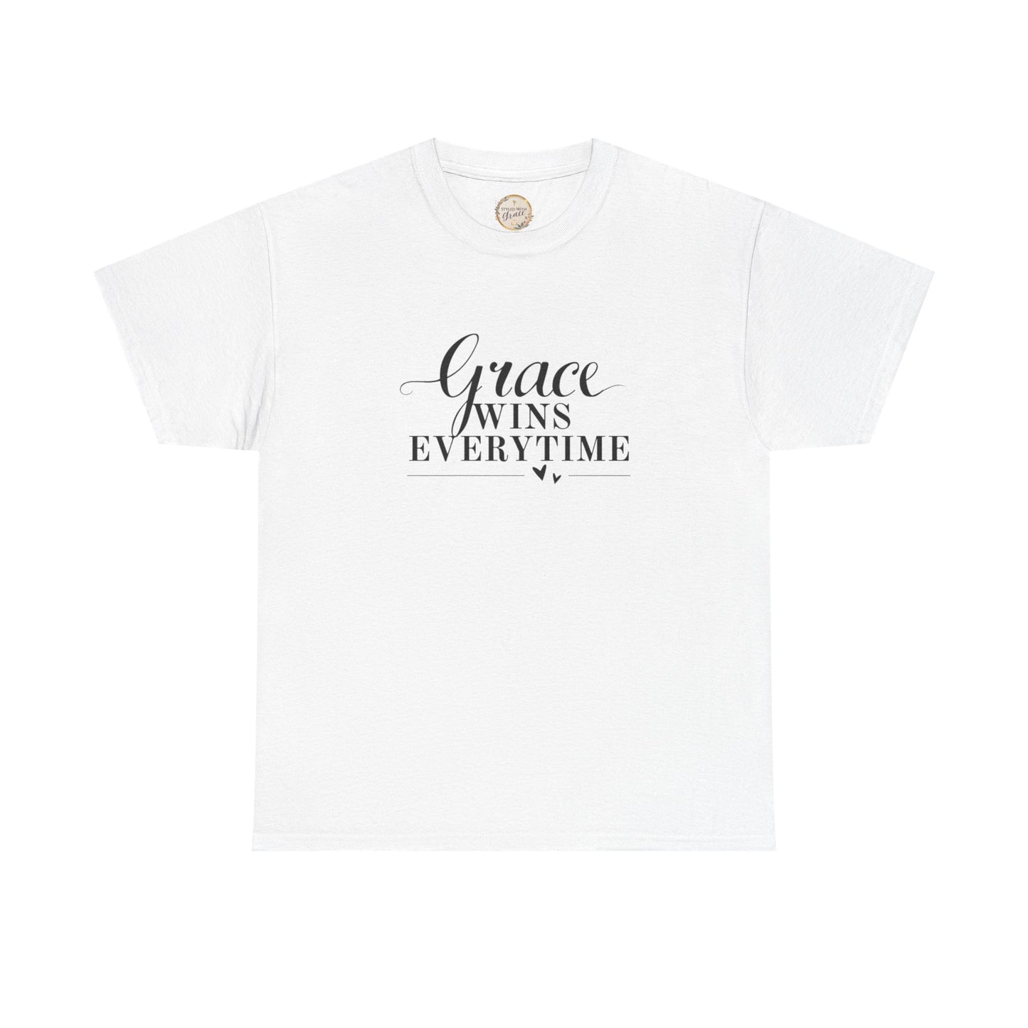 Grace Wins Every Time Tee — Inspirational Christian Graphic T-Shirt