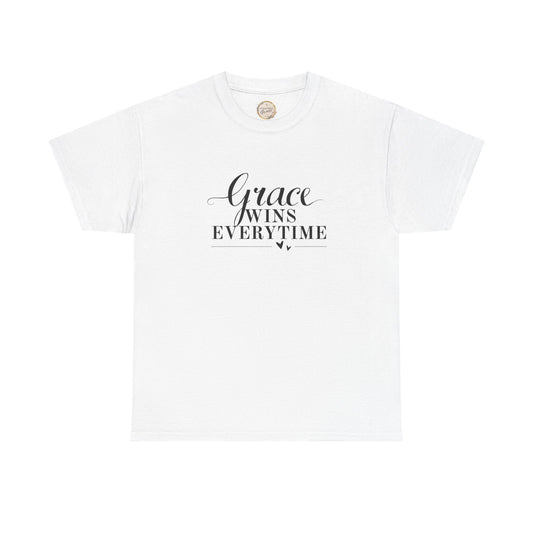 Grace Wins Every Time Tee — Inspirational Christian Graphic T-Shirt