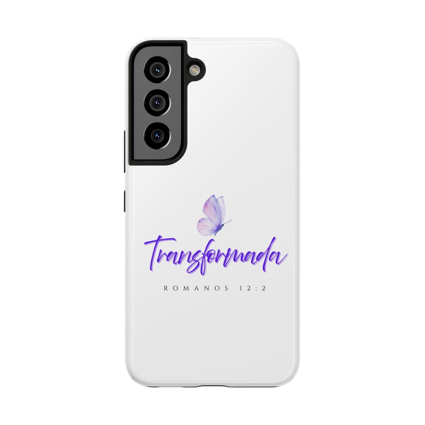 Transformada Phone Case, Inspirational Gift, Scripture Cases, Christian Accessories, Floral Design, Unique Phone Protection