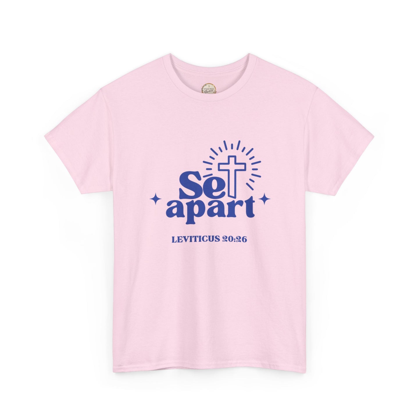 Set Apart Unisex Heavy Cotton Tee, Christian Gift Shirt, Religious Apparel, Faith-Based Clothing, Inspirational T-Shirt
