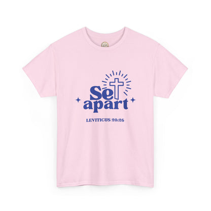 Set Apart Unisex Heavy Cotton Tee, Christian Gift Shirt, Religious Apparel, Faith-Based Clothing, Inspirational T-Shirt