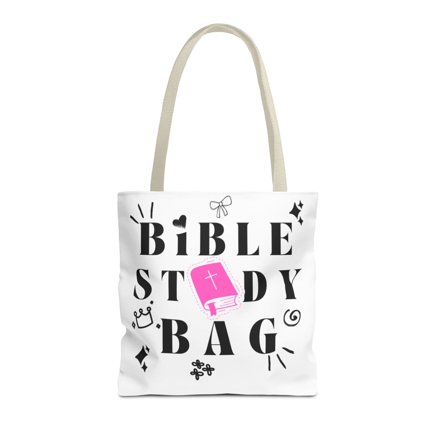 Bible Study Tote Bag - Stylish All-Over Print for Women's Spiritual Journey