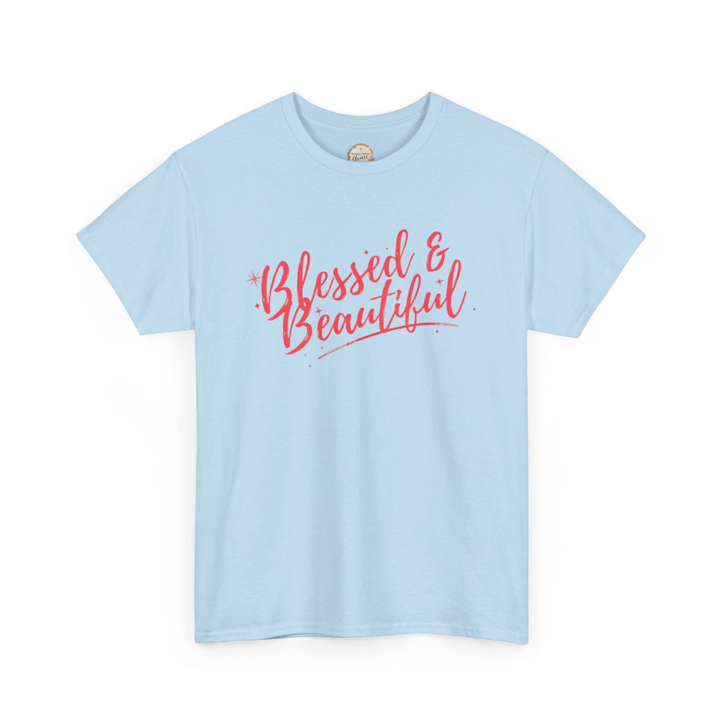 Blessed & Beautiful Unisex Heavy Cotton Tee - Inspirational Casual Wear
