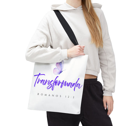 Transformada Tote Bag, Motivational Gift, Eco-Friendly Shopper, Women's Fashion, Bible Verse Accessory