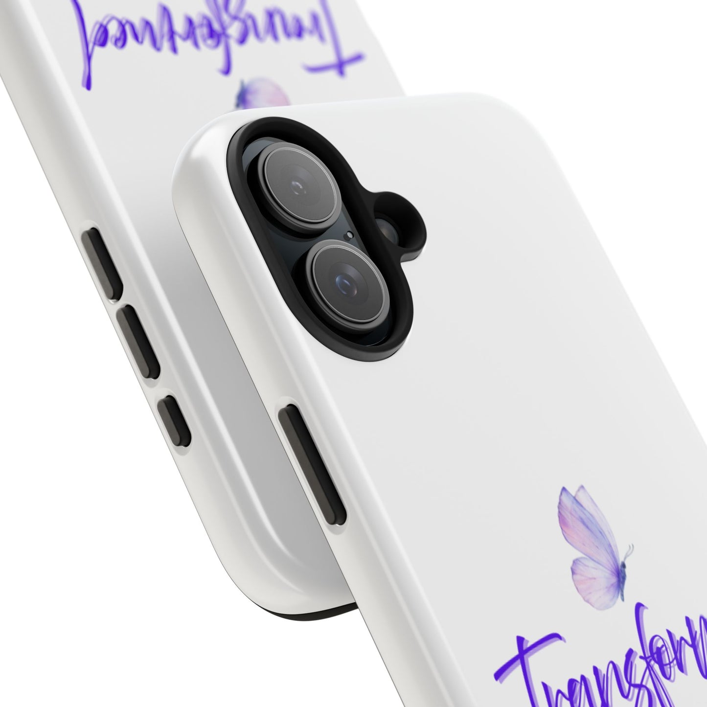 Transformed Phone Case - Inspirational Butterfly Design, Tough Phone Cover, Bible Verse Accessory, Unique Gift for Faith Lovers