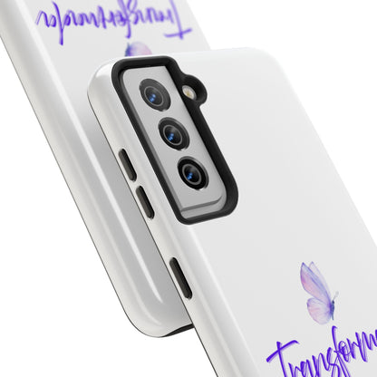 Transformada Phone Case, Inspirational Gift, Scripture Cases, Christian Accessories, Floral Design, Unique Phone Protection