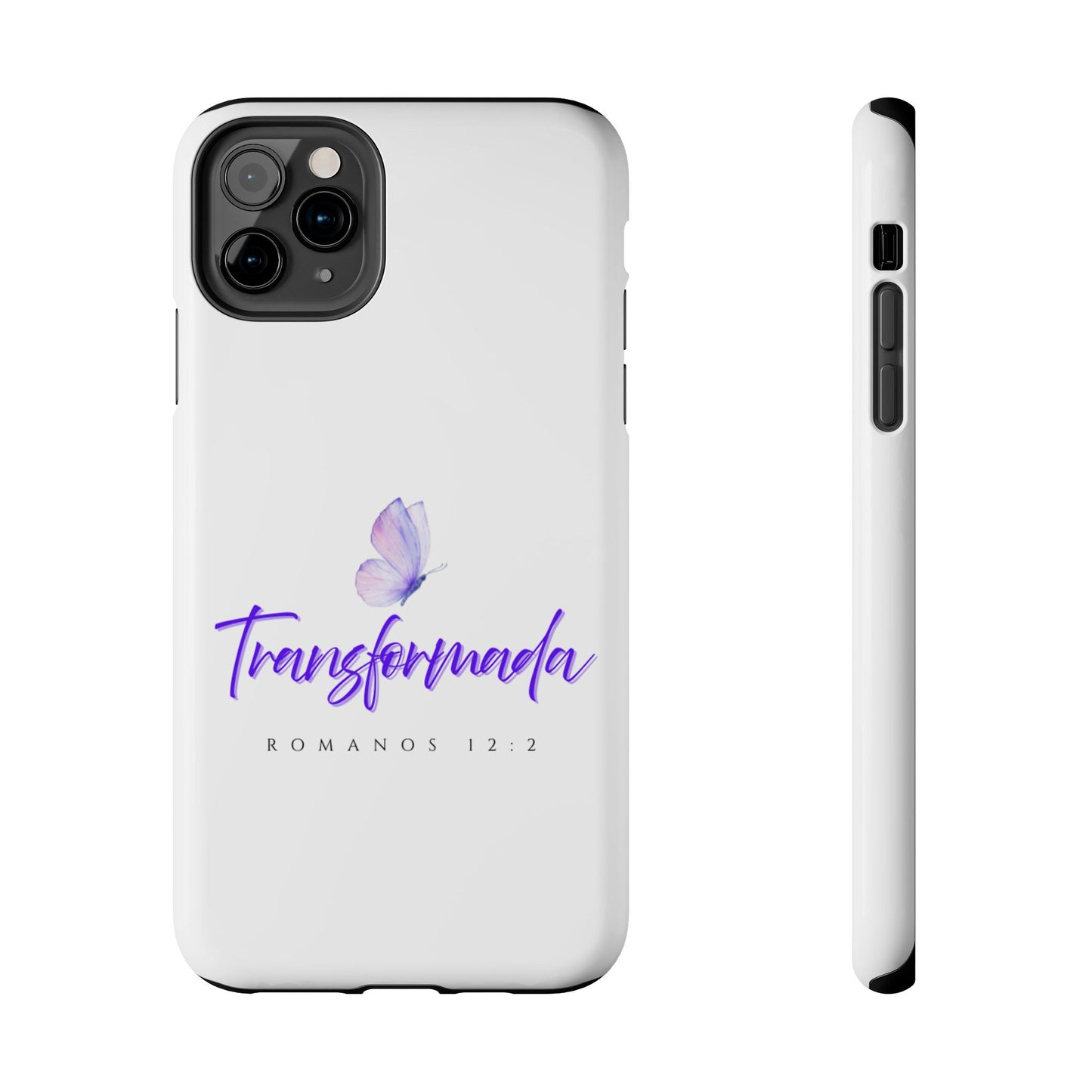 Transformada Phone Case, Inspirational Gift, Scripture Cases, Christian Accessories, Floral Design, Unique Phone Protection
