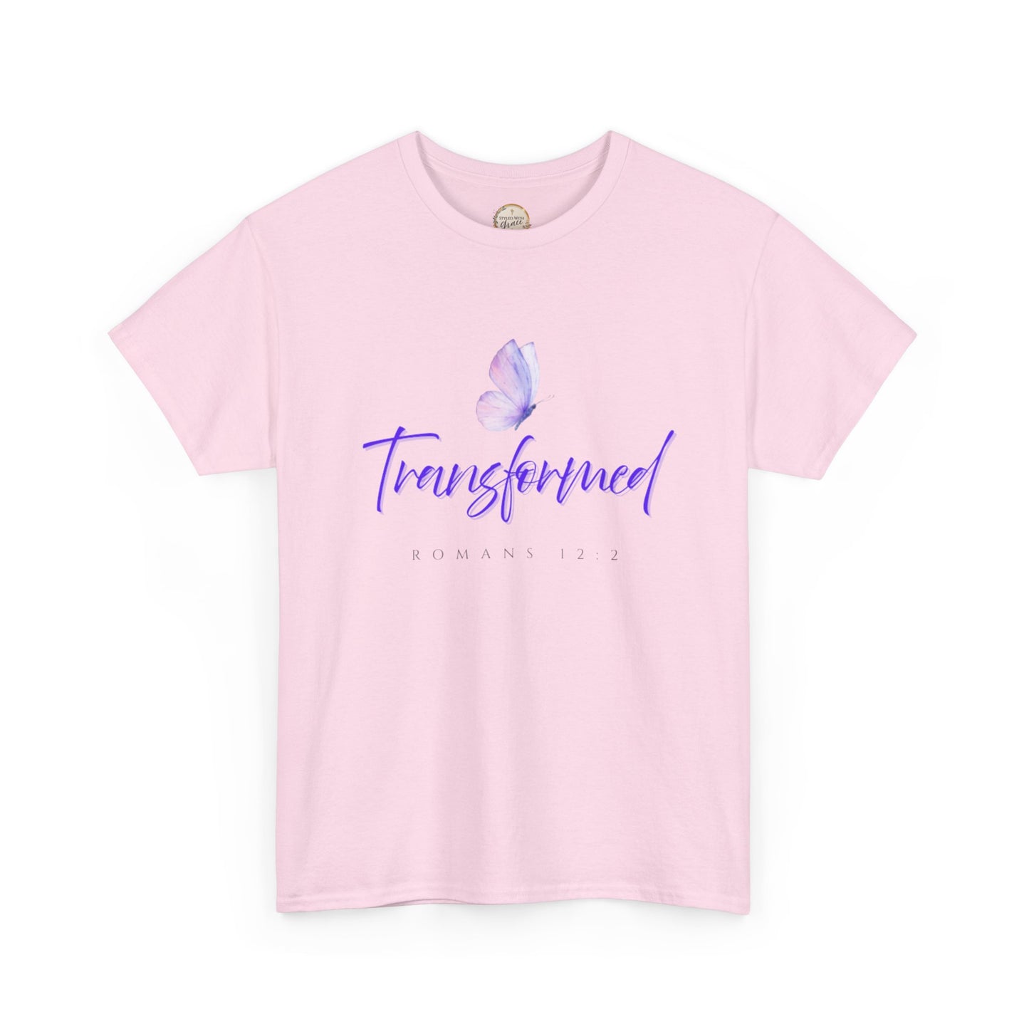 Transformed Tee - Unisex Heavy Cotton Tee, Inspirational Shirt, Gift for Mindfulness, Self-Care, Positive Vibes, [...]