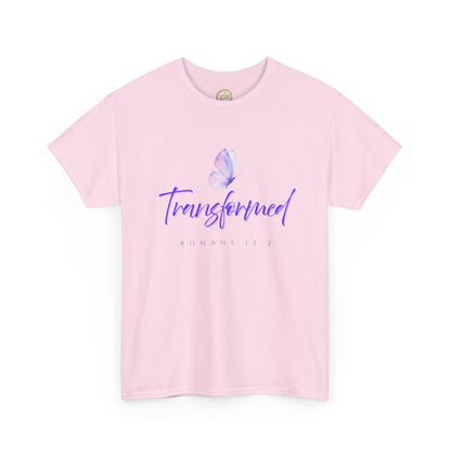 Transformed Tee - Unisex Heavy Cotton Tee, Inspirational Shirt, Gift for Mindfulness, Self-Care, Positive Vibes, [...]