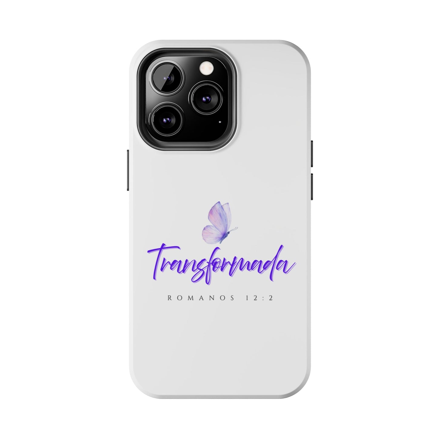 Transformada Phone Case, Inspirational Gift, Scripture Cases, Christian Accessories, Floral Design, Unique Phone Protection