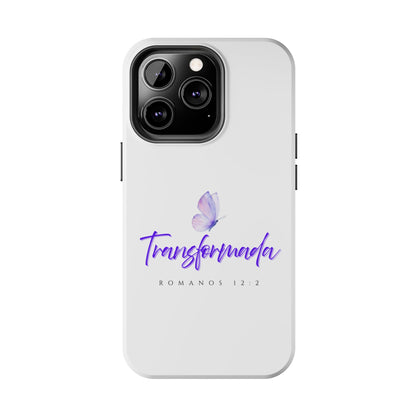 Transformada Phone Case, Inspirational Gift, Scripture Cases, Christian Accessories, Floral Design, Unique Phone Protection