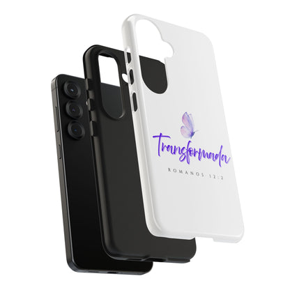Transformada Phone Case, Inspirational Gift, Scripture Cases, Christian Accessories, Floral Design, Unique Phone Protection